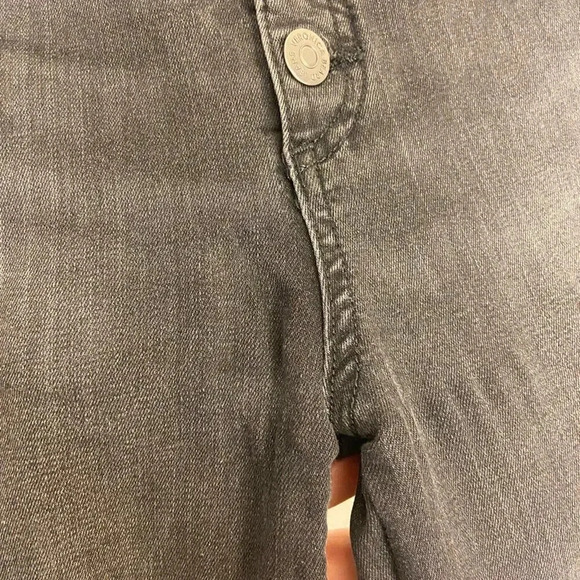 Veronica Beard Carolyn Baby Boot Jeans Smoke Fray Stripe Size 26 - Picture 7 of 8